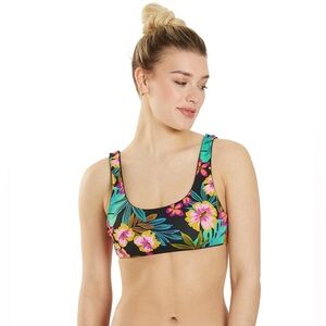 NWT Hurley reversible Tropical Floral Bikini Top